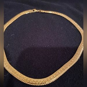 Omega gold overlay necklace 16  inch